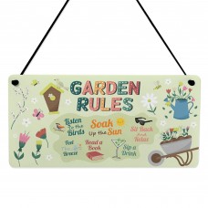Garden Sign For Outside Hanging Beautiful Garden Rules Sign