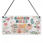 Beautiful Garden Sign For Outside Hanging Garden Rules Sign 