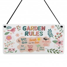 Beautiful Garden Sign For Outside Hanging Garden Rules Sign 