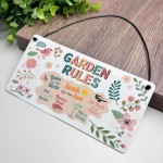 Beautiful Garden Sign For Outside Hanging Garden Rules Sign 