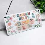 Beautiful Garden Sign For Outside Hanging Garden Rules Sign 