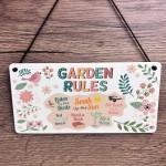 Beautiful Garden Sign For Outside Hanging Garden Rules Sign 
