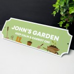Garden Sign Personalised Home Decor Plaque For Garden 300x100mm 