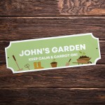 Garden Sign Personalised Home Decor Plaque For Garden 300x100mm 