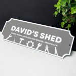Personalised Garden Shed Sign Workshop Plaque Gift For Men Dad 