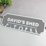 Personalised Garden Shed Sign Workshop Plaque Gift For Men Dad 