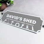 Personalised Garden Shed Sign Workshop Plaque Gift For Men Dad 