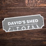 Personalised Garden Shed Sign Workshop Plaque Gift For Men Dad 