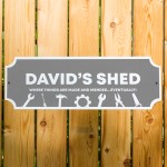 Personalised Garden Shed Sign Workshop Plaque Gift For Men Dad 