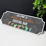 Personalised Cocktail Bar Sign Vintage Home Bar Indoor Outdoor Personalised Cocktail Bar Sign Vintage Home Bar Indoor Outdoor