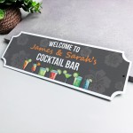 Personalised Cocktail Bar Sign Vintage Home Bar Indoor Outdoor Personalised Cocktail Bar Sign Vintage Home Bar Indoor Outdoor