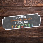 Personalised Cocktail Bar Sign Vintage Home Bar Indoor Outdoor Personalised Cocktail Bar Sign Vintage Home Bar Indoor Outdoor