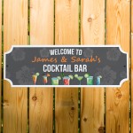 Personalised Cocktail Bar Sign Vintage Home Bar Indoor Outdoor Personalised Cocktail Bar Sign Vintage Home Bar Indoor Outdoor