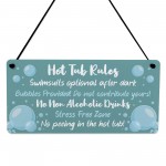 Funny Hot Tub Sign For Outside Hanging Shed Plaque Yard Garden