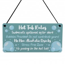 Funny Hot Tub Sign For Outside Hanging Shed Plaque Yard Garden