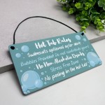 Funny Hot Tub Sign For Outside Hanging Shed Plaque Yard Garden