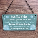 Funny Hot Tub Sign For Outside Hanging Shed Plaque Yard Garden
