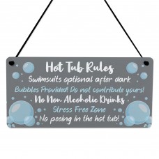 Hot Tub Sign For Outside Hanging Shed Plaque Yard Summerhouse