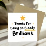 Thank You Appreciation Card For Teacher or Teaching Assistant