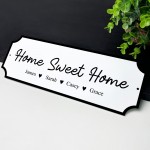Personalised Street Sign Home Sweet Home Family Plaque New Home