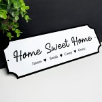 Personalised Street Sign Home Sweet Home Family Plaque New Home