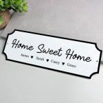 Personalised Street Sign Home Sweet Home Family Plaque New Home