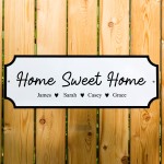 Personalised Street Sign Home Sweet Home Family Plaque New Home
