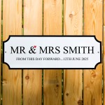 Personalised Street Signs Mr & Mrs Wedding Sign Vintage Style In