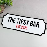 Personalised Street Sign For Home Bar Acrylic Bar Sign