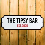 Personalised Street Sign For Home Bar Acrylic Bar Sign
