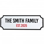 Personalised Street Sign Family Vintage Style Indoor Outdoor