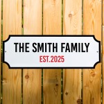 Personalised Street Sign Family Vintage Style Indoor Outdoor