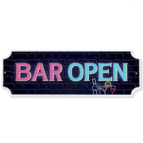 Bar Open Sign NEON EFFECT Home Bar Sign Man Cave Decor Pub