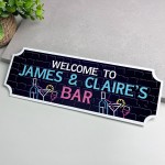 Personalised Bar Sign NEON EFFECT Home Bar Sign Man Cave Decor