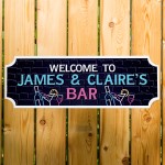 Personalised Bar Sign NEON EFFECT Home Bar Sign Man Cave Decor