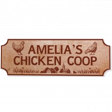 Personalised Chicken Coop Farm Sign For Outside Hen House Plaque