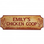 Personalised Chicken Coop Sign Outdoor Wall Plaque For Garden