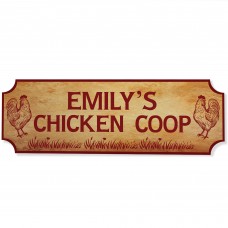 Personalised Chicken Coop Sign Outdoor Wall Plaque For Garden