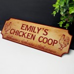 Personalised Chicken Coop Sign Outdoor Wall Plaque For Garden