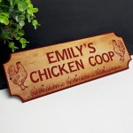 Personalised Chicken Coop Sign Outdoor Wall Plaque For Garden