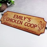 Personalised Chicken Coop Sign Outdoor Wall Plaque For Garden