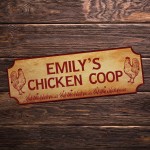 Personalised Chicken Coop Sign Outdoor Wall Plaque For Garden