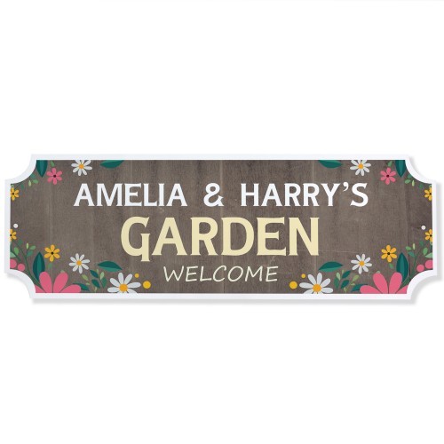 Personalised Street Sign Style Garden Sign For Outside Novelty