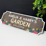 Personalised Street Sign Style Garden Sign For Outside Novelty
