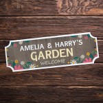 Personalised Street Sign Style Garden Sign For Outside Novelty
