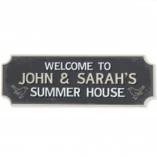 Personalised Summer House Sign Outdoor Wall 30x10cm Garden