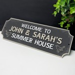 Personalised Summer House Sign Outdoor Wall 30x10cm Garden