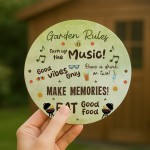 Garden Rules Wall Sign Garden Signs and Plaques Novelty Gift