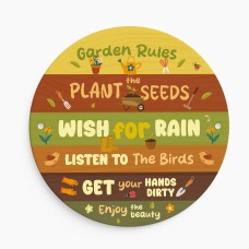 Funny Garden Sign Round Garden Sign For Outside Garden Rules