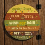 Funny Garden Sign Round Garden Sign For Outside Garden Rules